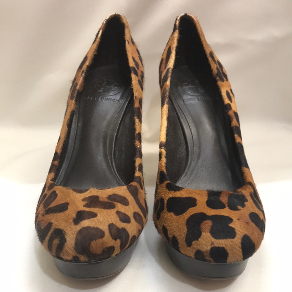 Tory Burch Camille Leopard Print Platform Pumps sz 6.5